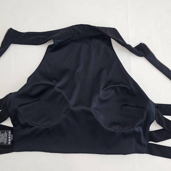 Blondie Nites Black Halter Crop Top Evening Party Clubwear Size 21 - Picture 5 of 9